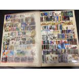 Album of Great Britain commemorative stamps, approximately 200 used sets mostly dated from 1970s