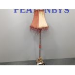 Tall scumbled lamp with glass fittings and gypsy drop shades