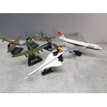 Box of corgi diecast WWII planes, all with stands