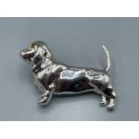 Silver dog brooch 7.4g