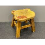 Vintage childs stool (teddy bear) 25cm x 28cms