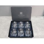 Gleneagles of Edinburgh crystal 6 piece drinking glass set, nicely etched, excellent condition