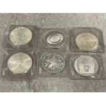 Coins Austria x6 different 50 and 100 silver schillings 1974