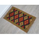 Fringed Afghan Maimana Kilim rug 92x55cm