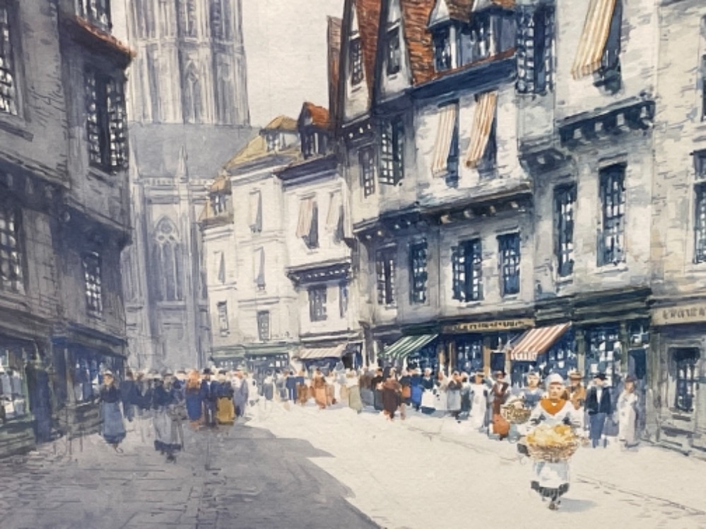 Victor noble Rainbird (1887-1936) “in old Evreux” watercolour signed and titled 35cm x 25cms - Bild 2 aus 4