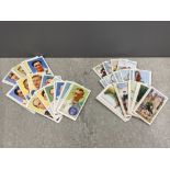 Cigarette cards by John player Cricketers 1938 and cycling both complete sets of 50