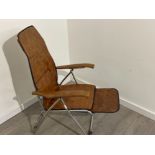 Brown recliner sun lounger