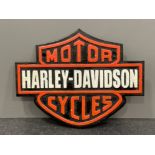Harley Davidson miter cycles wall plaque 34cm x 27cms