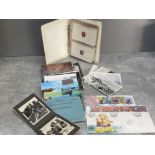 Small stamp album including Victoria penny red, 1900 Victoria 1p lilac and first day covers and