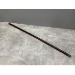 Silver hallmarked birmingham walking cane