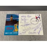Football 1966 World Cup winners first day cover signed by the winning team except Bobby charlton and
