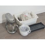 Sage food mixer and ice cream maker plus stainless steel serving platters and heating tray