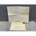 Autograph John Gielgud signed letter to fan