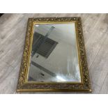 Large gold bevelled edge mirror 80cm x 110cms