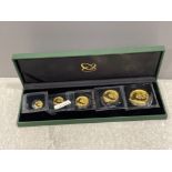 Gold coins - China 2011 pure gold proof set of 5 coins total weight 1.9oz pure still in original