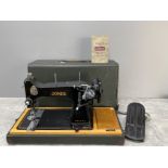 Jones sewing machine in original case with instructions