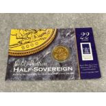 22ct gold 2000 half sovereign Unc in original case