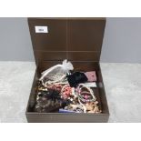 Box of miscellaneous costume jewellery bangles, simulated Pearl's etc