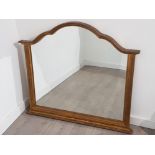 Gilt framed overmantle mirror 98x110cm a