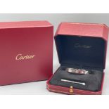 18ct white gold Cartier love bangle in original box and screwdriver