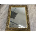 Large gold bevelled edge mirror 80cm x 110cms