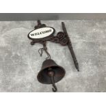 Welcome wall hanging bell