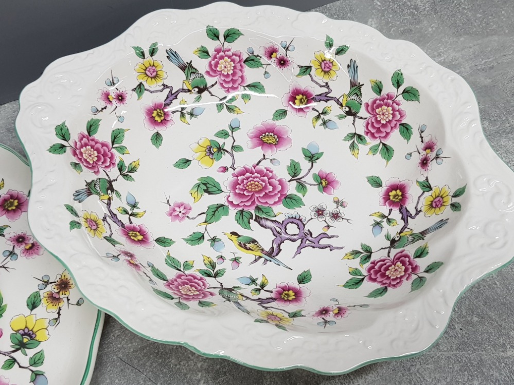 Edwardian Staffordshire ladies water jug and bowl set in the Old Foley pattern, porcelain - Image 2 of 3