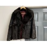 Real coney fur ladies coat size 14