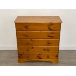 Set of pine 4 drawers 80cm x 83cm x 28.5 cms