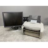 Dell monitor and auto letter folding machine