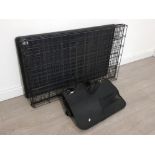 Metal Dog cage and collapsible small pet carrier