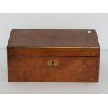 Circa 1880 Writing slope complete fitted interior in walnut, with key and original inkwells