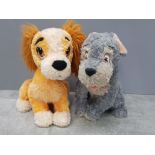 Pair of Official Walt Disney cuddly toys Lady and the Tramp