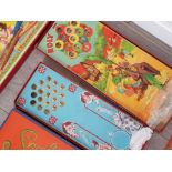 7 vintage games including 1940s Roly Poly the Harlesden series, rumble tumble, snakes and ladders,