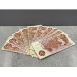 Banknotes 1962-66 10 shillings notes (20) in mixed grade