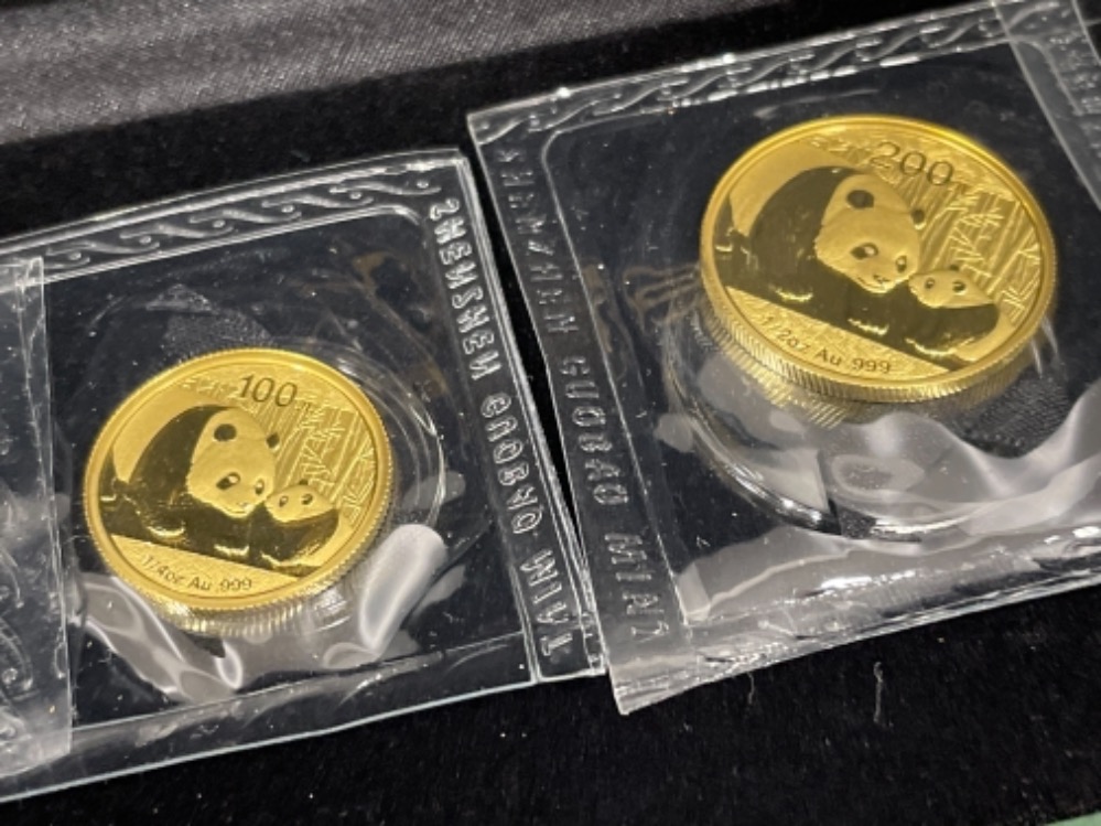Gold coins - China 2011 pure gold proof set of 5 coins total weight 1.9oz pure still in original - Image 3 of 5