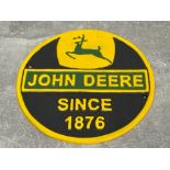 John Deere since 1876 cast wall plaque 24cms