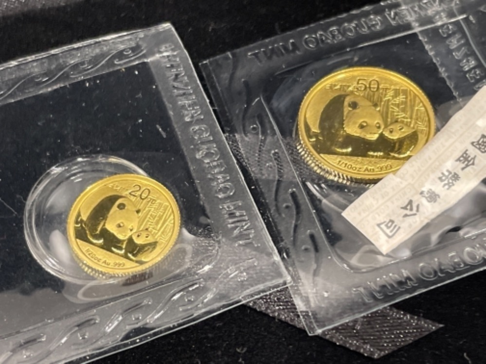 Gold coins - China 2011 pure gold proof set of 5 coins total weight 1.9oz pure still in original - Image 4 of 5