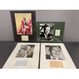 Autographs Charles coburn American actor signature mounted up with image of him with Marilyn