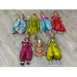7 Indian handmade hanging puppets