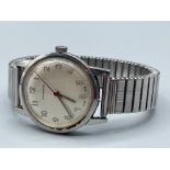 Gents Garrard stainless steel expansion watch in working order