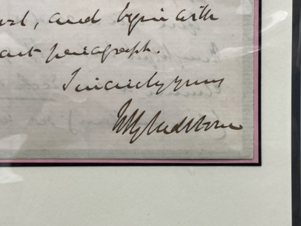 British statesman William Gladstone letter dated 25th December 1865 written in his hand and signed - Image 2 of 3