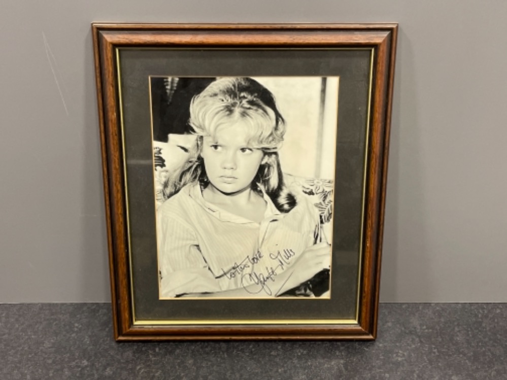 Autograph Hayley Mills English actress signed photograph framed