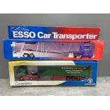 2 x HGV vehicles R.F.Fielding Cheshire and also Esso car transporter both boxed unused