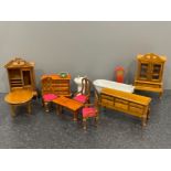 Large quantity dolls house furniture