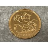 22ct gold 2017 half sovereign coin