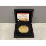 Limited edition (of 2016) battle of the Somme five crowns coin - 24ct gold layering on proof