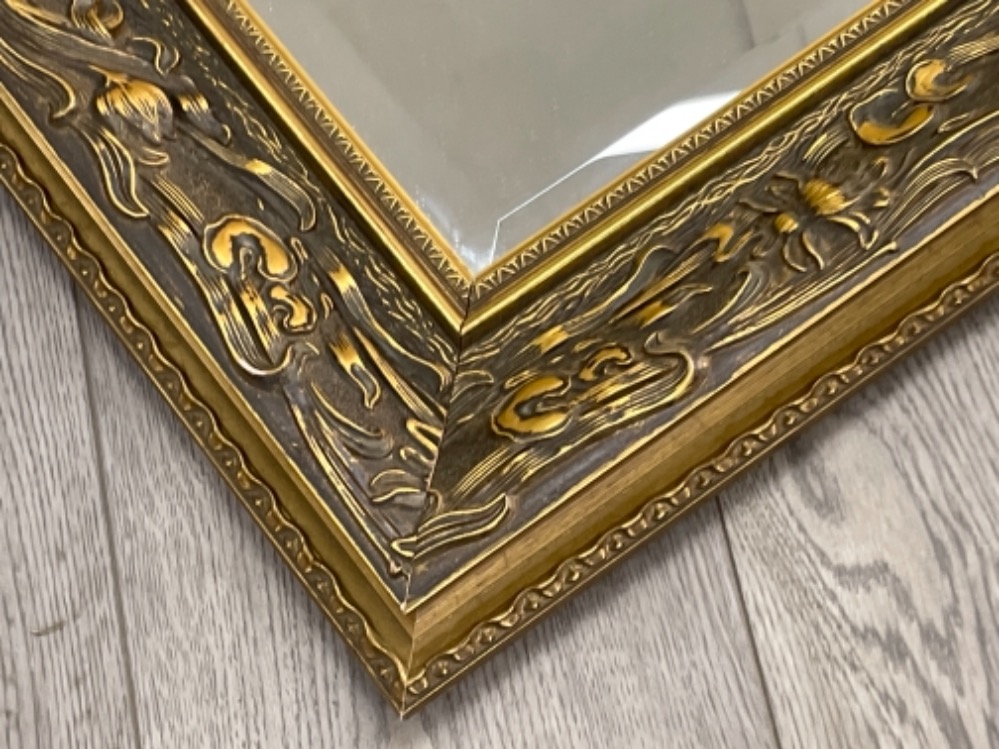 Large gold bevelled edge mirror 80cm x 110cms - Image 2 of 2