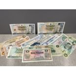 Banknotes Scottish selection of 12 notes