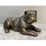Bulldog Bronze effect figure 26cm x 14cms